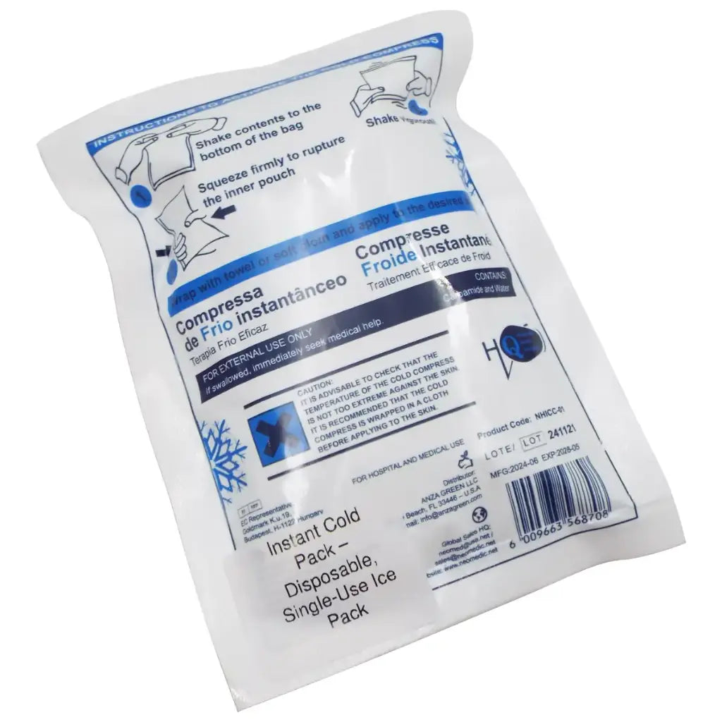 Instant Cold Pack – Disposable Single-Use Ice Pack | First Aid Emergency Cooling