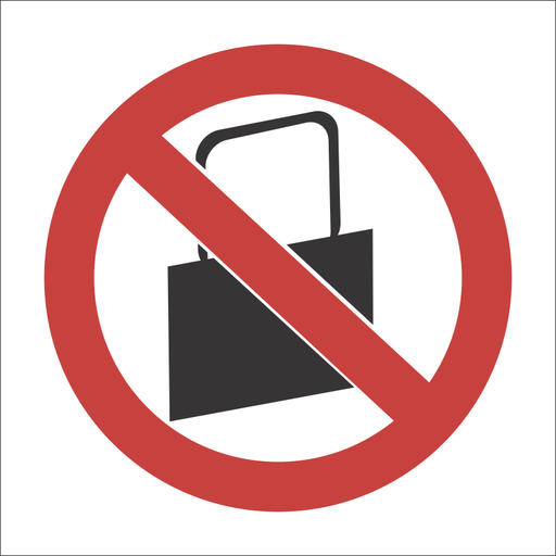 PV31 - SABS Handbags not allowed safety sign