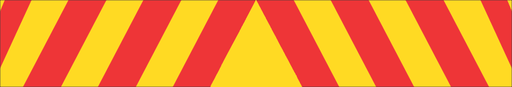 Truck Chevron - Yellow/Red (Reflective)
