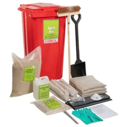 240L Chemical/Acid Wheelie Bin Spill Kit