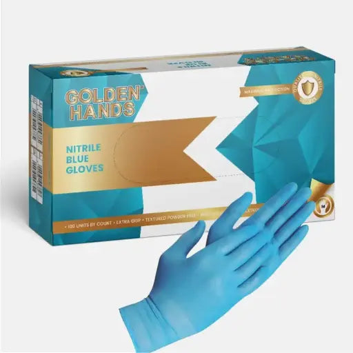Blue Nitrile Gloves - Powder-Free (Box of 100)